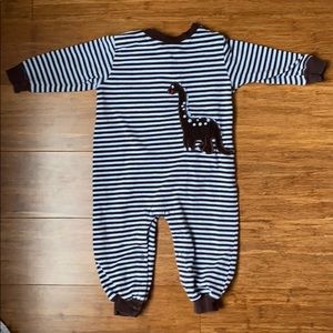 Bailey Boys 9M Blue and Brown Stripped Playsuit
